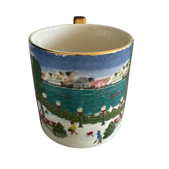 Anthropologie Philly Holiday in the City Stoneware Coffee Tea Mug Cup 2024 NWT - Picture 3 of 9